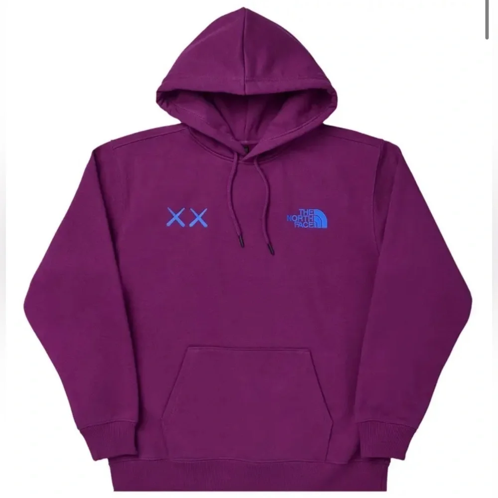 KAWS x The North Face Pamplona Purple Hoodie Size Large Authentic